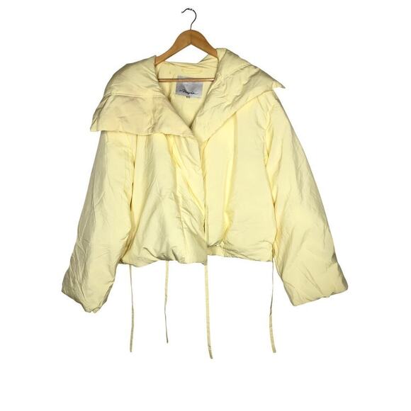 3.1 Phillip Lim Duvet Puffer Jacket Insulated Outdoor Winter Pastel Yellow M - Picture 4 of 11